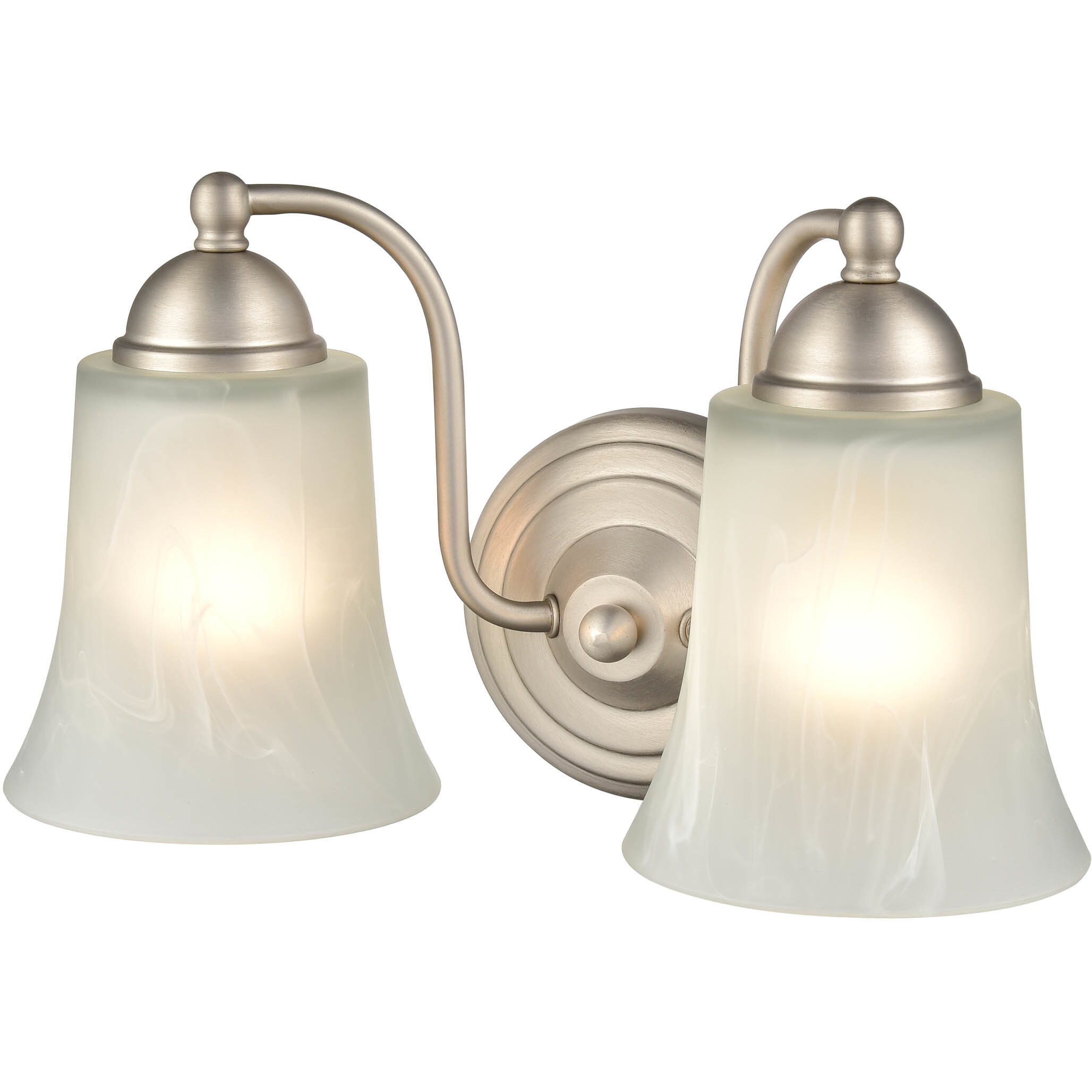 Abelia 2 Light 12 inch Satin Nickel Bathroom Vanity Light Wall Light